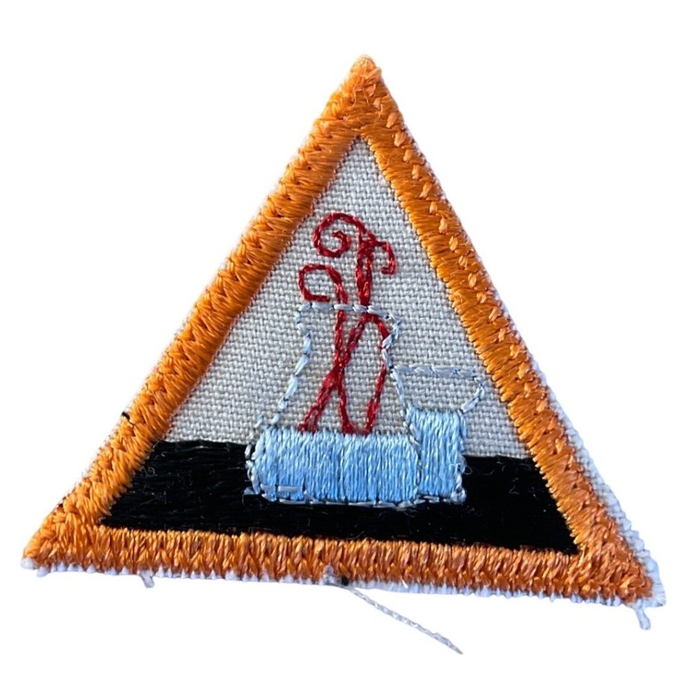 Vintage 80,s Girl Scout Brownie Science Experiment Badge STEM Retro Scoutcore